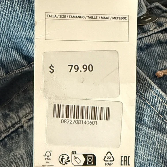 Zara TRF Denim Overalls Womens XS Blue Bib Overall Jeans NWT Festival Casual - Picture 9 of 9